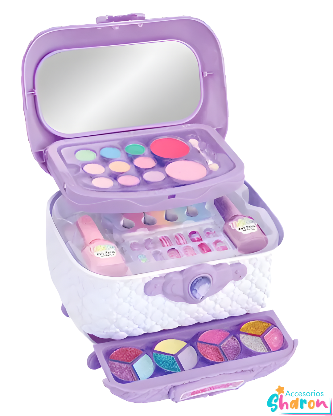 Cofre Lila De Maquillaje Real Para Niñas