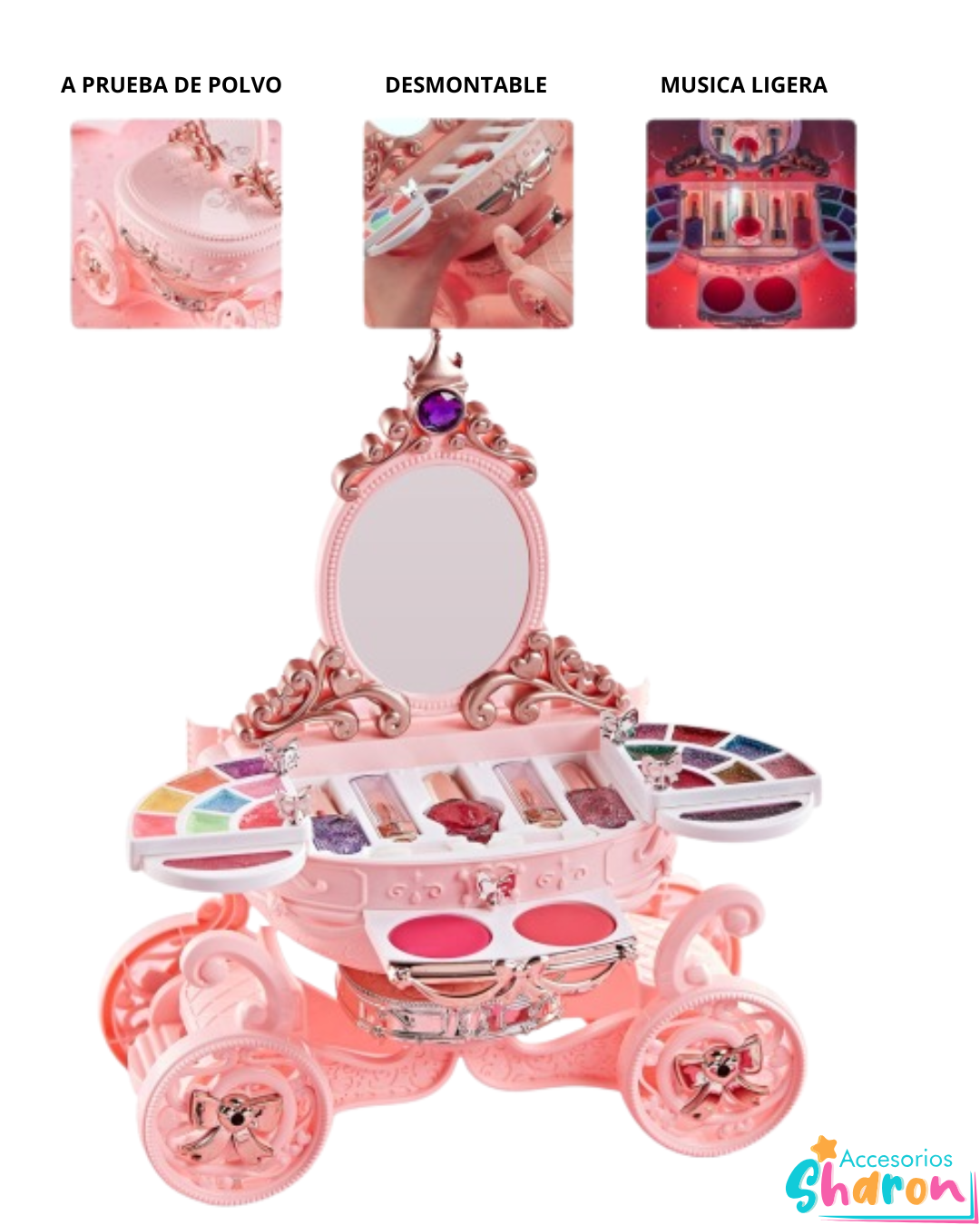 Set de Maquillaje Real tipo Carrosa