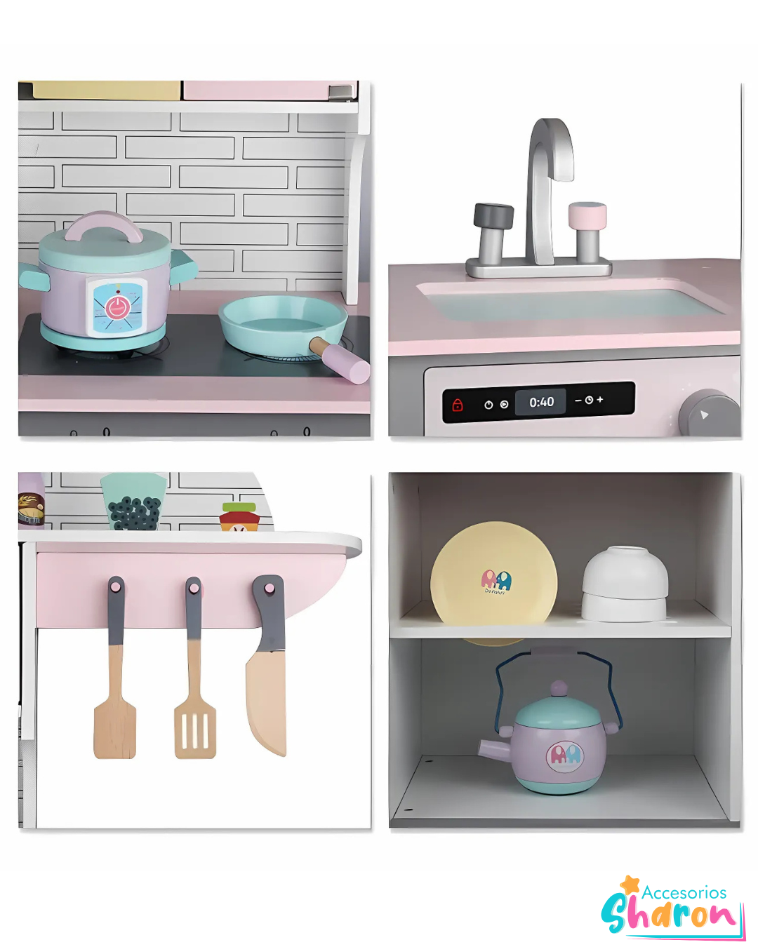 Cocina de madera 102.5cm de alto