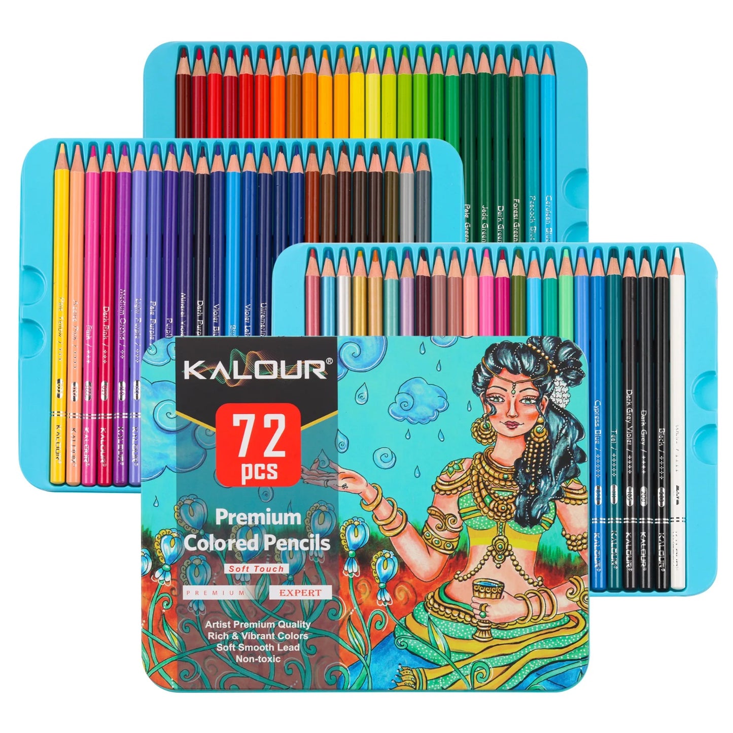 Set de Colores 72 unidades Turquesa