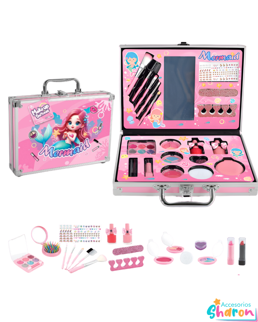 Maletin De Maquillaje Sirena Real Rosa