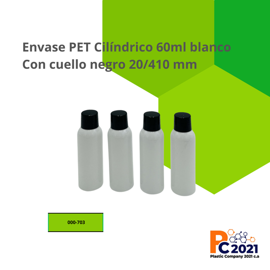 Envases 60ml color blanco Pet