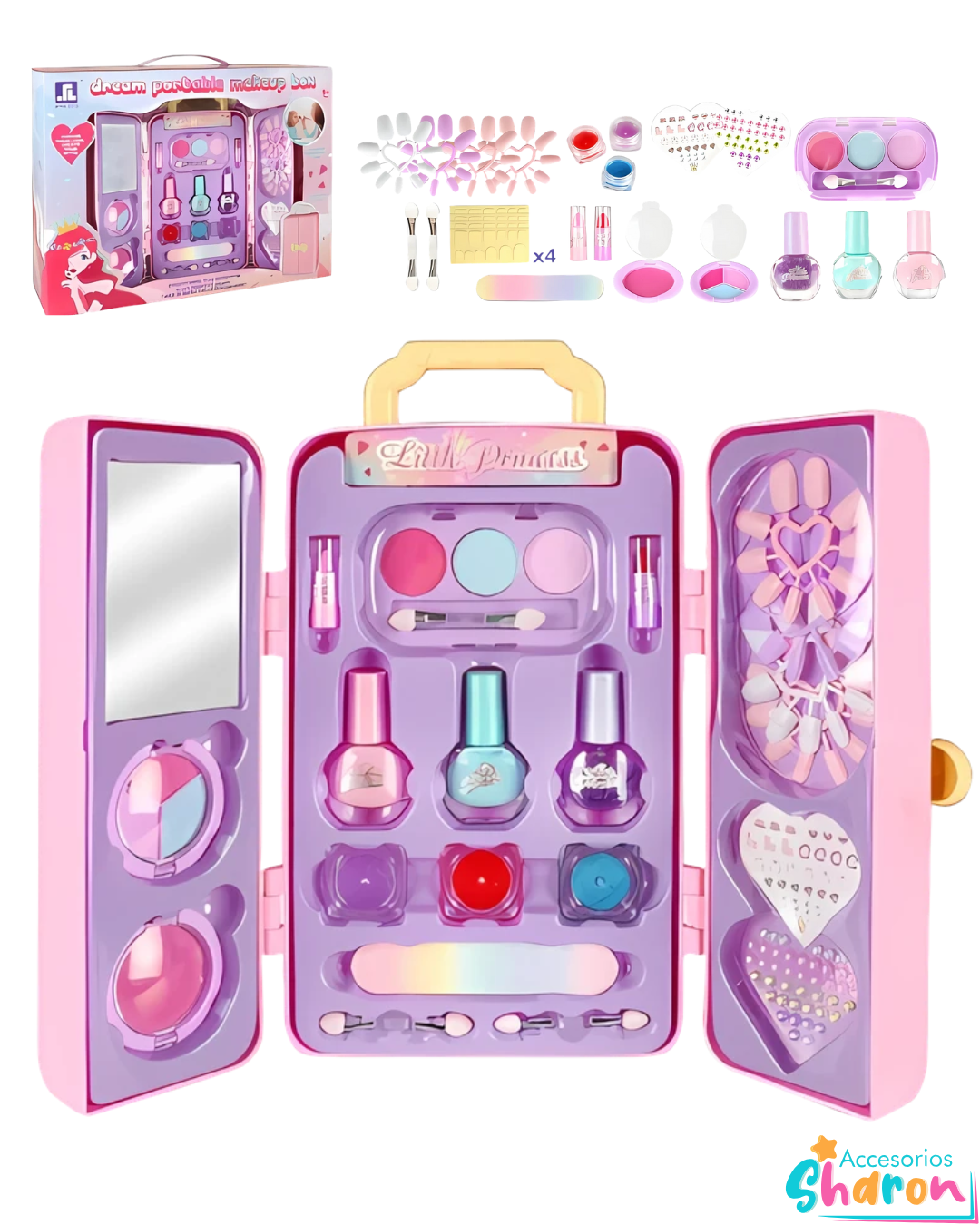 Maleta Set De Maquillaje Real Para Las Princesas Niñas