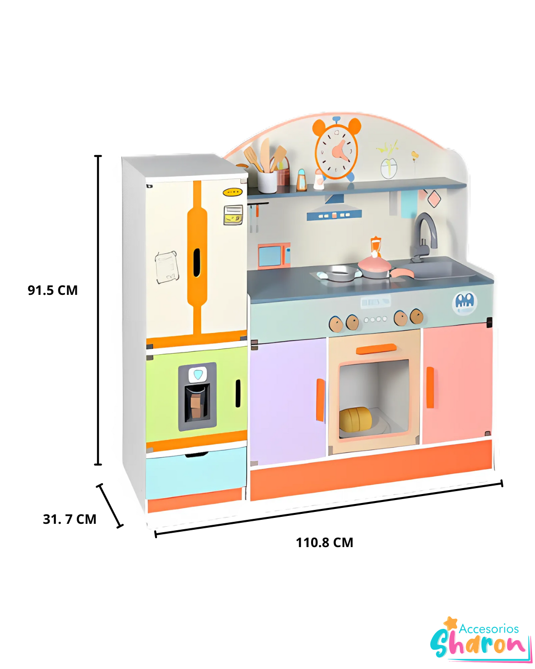 Cocina de madera 91.5 cm de alto