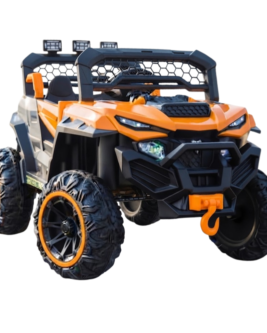 Carro Montable Eléctrico Todo Terreno 12V estilo UTV – Naranja Deportivo