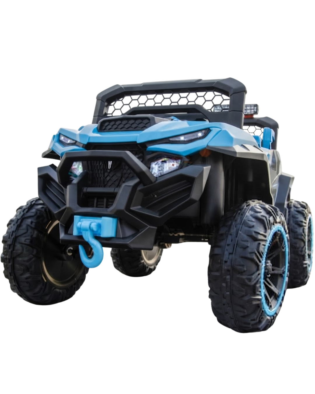 Carro Montable Eléctrico Todo Terreno 12V estilo UTV – Azul Aventura
