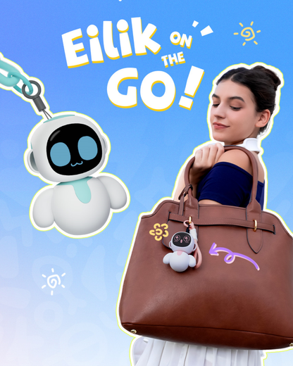 Llavero Colgante Interactivo "Eiliko on the GO!" – Robot Emocional Portátil