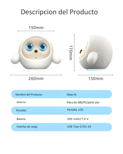 Mascota Robot Inteligente Kbao IA – Compañero Interactivo y Emocional