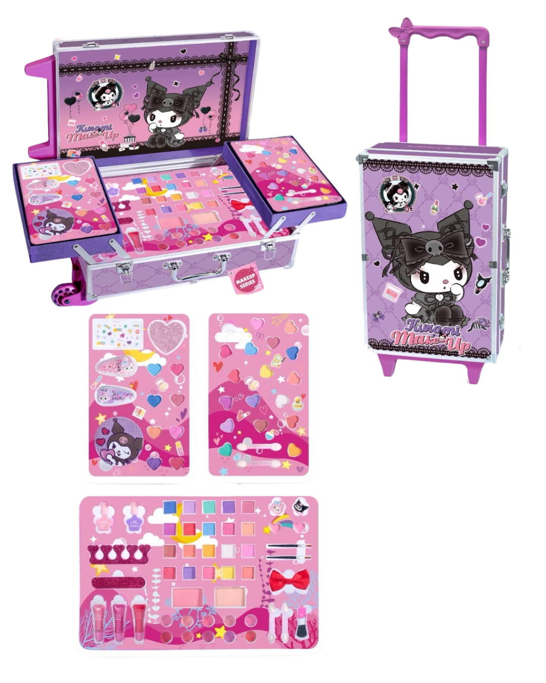 MALETA DE MAQUILLAJE KURUMI MORADA