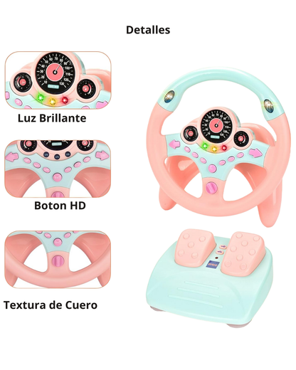 Simulador De Manejo Con Pedales Rosa
